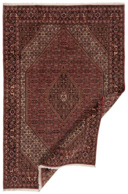 Central medallion detail of New Bijar rug from Iran / Persia