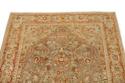 Surface texture of 1930s Ghazvin rug with natural Wool and intricate pattern