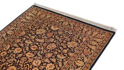 Surface texture of New Ghom rug with natural Silk and intricate pattern