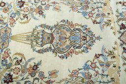 Central medallion detail of New Ghom rug from Iran / Persia