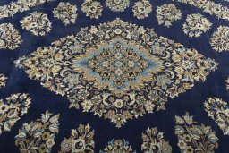 Central medallion detail of 2000s Ghom rug from Iran / Persia