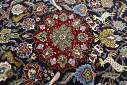 Central medallion detail of New Ghom rug from Iran / Persia