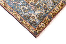Central medallion detail of 1970s Ghom rug from Iran / Persia