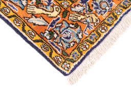 Central medallion detail of 1998s Ghom rug from Iran / Persia