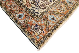 Central medallion detail of 1990s Ghom rug from Iran / Persia