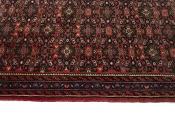Close-up detail of New Hoseinabad rug from Iran / Persia showing Wool weave
