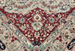 Full view of New Isfahan rug from China, 365 × 274 cm in Pink tones