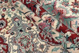 Full view of New Isfahan rug from China, 365 × 274 cm in Pink tones