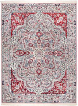 Full view of New Isfahan rug from China, 365 × 274 cm in Pink tones