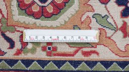 Full view of 1990s Isfahan rug from China, 259 × 259 cm in Cream tones