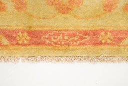 Full view of New Isfahan rug from Iran / Persia, 300 × 195 cm in Green tones