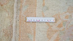 Full view of New Isfahan rug from Iran / Persia, 322 × 230 cm in Beige tones