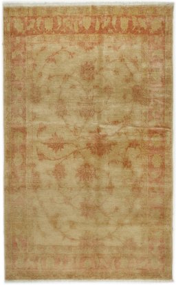 Full view of New Isfahan rug from Iran / Persia, 223 × 140 cm in Brown tones