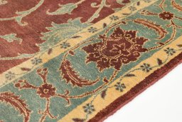 Central medallion detail of New Isfahan rug from Iran / Persia
