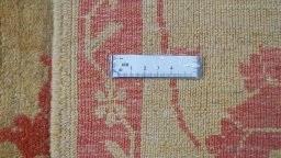 Full view of New Isfahan rug from Iran / Persia, 310 × 244 cm in Beige tones