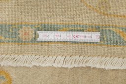 Full view of New Isfahan rug from Iran / Persia, 295 × 200 cm in Cream tones
