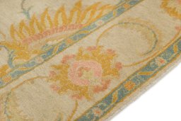 Central medallion detail of New Isfahan rug from Iran / Persia
