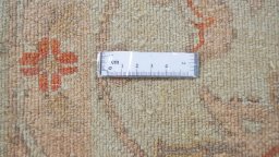 Close-up detail of New Isfahan rug from Iran / Persia showing Wool weave