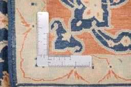 Full view of New Isfahan rug from Iran / Persia, 201 × 131 cm in Blue tones