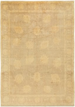 Full view of New Isfahan rug from Iran / Persia, 351 × 247 cm in Brown tones