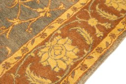 Central medallion detail of New Isfahan rug from Iran / Persia