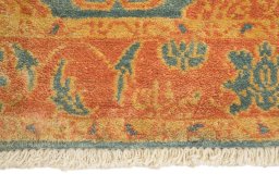 Central medallion detail of New Isfahan rug from Iran / Persia