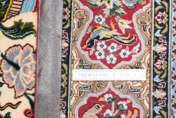Full view of New Isfahan rug from Iran / Persia, 161 × 110 cm in Beige tones