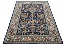 Surface texture of New Isfahan rug with natural Cork and intricate pattern