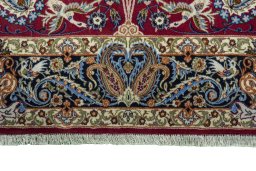 Full view of 2000s Isfahan rug from Iran / Persia, 162 × 116 cm in Red tones