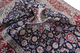 Surface texture of New Isfahan rug with natural Cork and intricate pattern