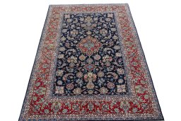 Surface texture of New Isfahan rug with natural Cork and intricate pattern