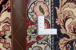 Full view of New Isfahan rug from Iran / Persia, 105 × 89 cm in Multi Color tones