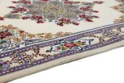 Central medallion detail of New Isfahan rug from Iran / Persia