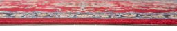 Close-up detail of New Isfahan rug from Iran / Persia showing Wool weave