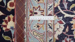 Central medallion detail of 1980s Kashan rug from Iran / Persia