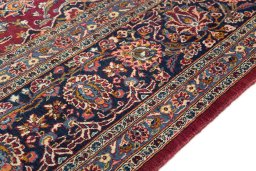 Central medallion detail of 1950s Kashan rug from Iran / Persia