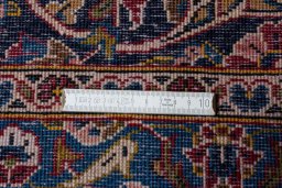 Full view of 2000s Kashan rug from Iran / Persia, 400 × 298 cm in Red tones