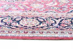Full view of 1930s Kashan rug from Iran / Persia, 224 × 133 cm in Red tones
