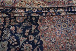 Central medallion detail of 1930s Kashan rug from Iran / Persia