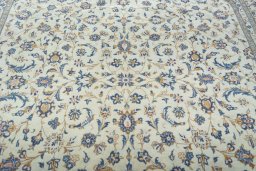 Central medallion detail of 2000s Kashan rug from Iran / Persia