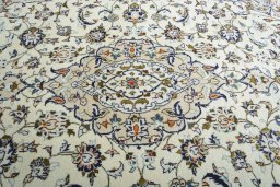 Central medallion detail of New Kashan rug from Iran / Persia