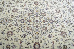 Central medallion detail of New Kashan rug from Iran / Persia