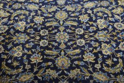 Central medallion detail of 2000s Kashan rug from Iran / Persia