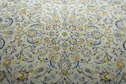 Central medallion detail of 2000s Kashan rug from Iran / Persia