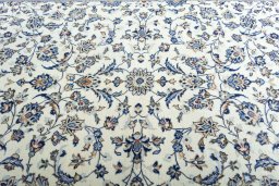 Central medallion detail of 2000s Kashan rug from Iran / Persia