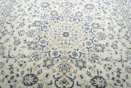 Central medallion detail of 2000s Kashan rug from Iran / Persia