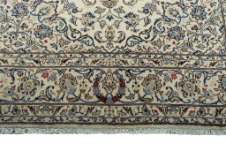 Full view of 2000s Kashan rug from Iran / Persia, 350 × 247 cm in Beige tones