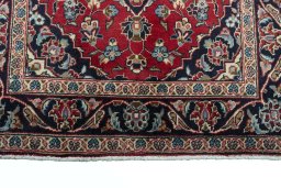 Central medallion detail of 2000s Kashan rug from Iran / Persia
