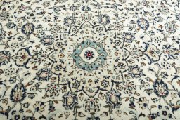 Central medallion detail of 2000s Kashan rug from Iran / Persia