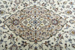 Central medallion detail of 2000s Kashan rug from Iran / Persia